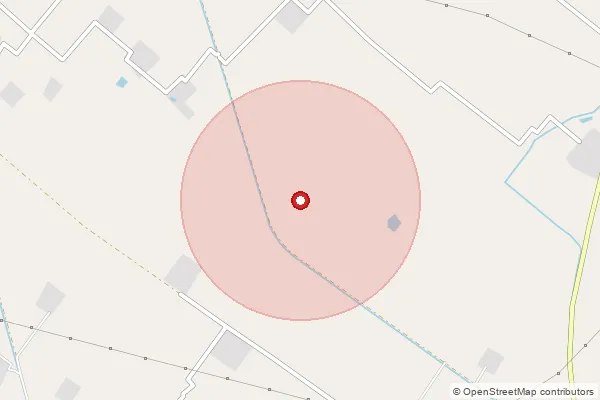 Map showing approximate area covered by Pincode 283201 — Aharan Bo, Agra