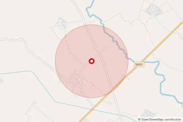 Map showing approximate area covered by Pincode 283204 — Gwari Nagla Singhi Bo, Firozabad