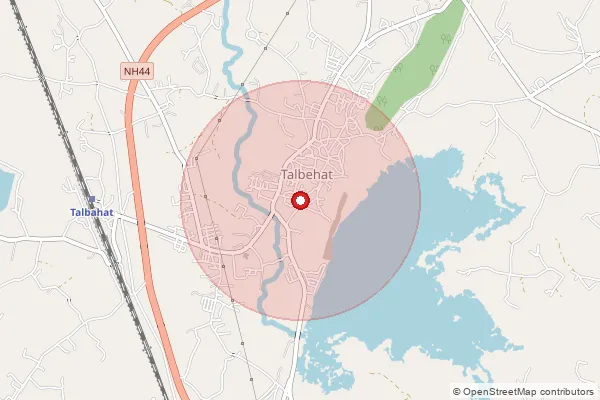 Map showing approximate area covered by Pincode 284126 — Talbehat So, Lalitpur