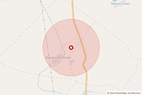 Map showing approximate area covered by Pincode 284136 — Matatila So, Lalitpur