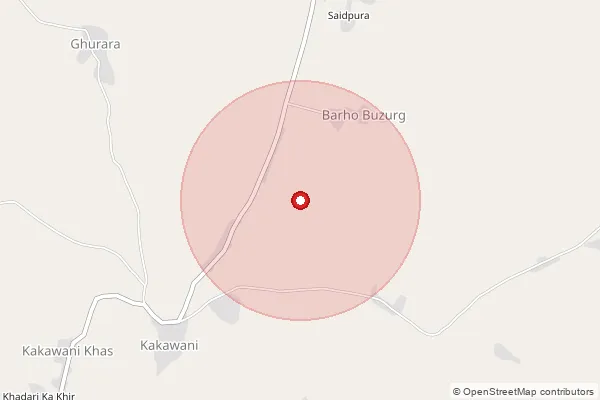 Map showing approximate area covered by Pincode 284201 — Barwasagar So, Jhansi