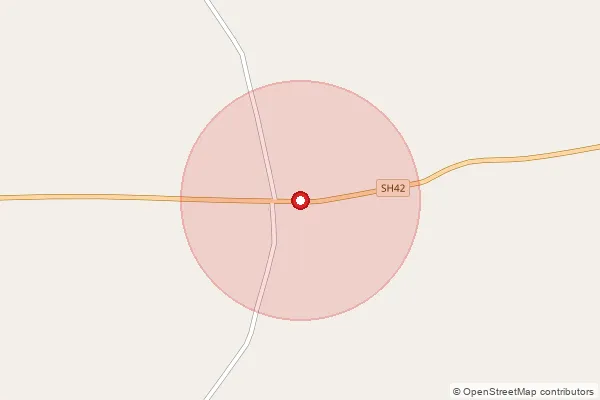 Map showing approximate area covered by Pincode 284202 — Kuretha Bo, Jhansi