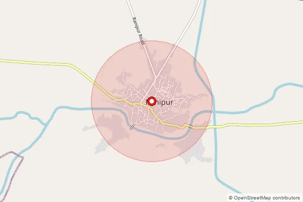 Map showing approximate area covered by Pincode 284205 — Ghurat Bo, Jhansi