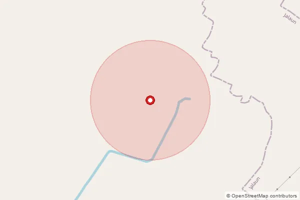 Map showing approximate area covered by Pincode 284306 — Amgaon Bo, Jhansi