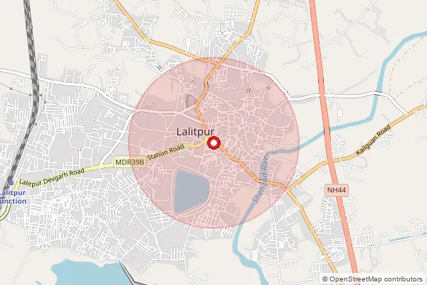 Map showing approximate area covered by Pincode 284402 — Banpur So Lalitpur, Lalitpur