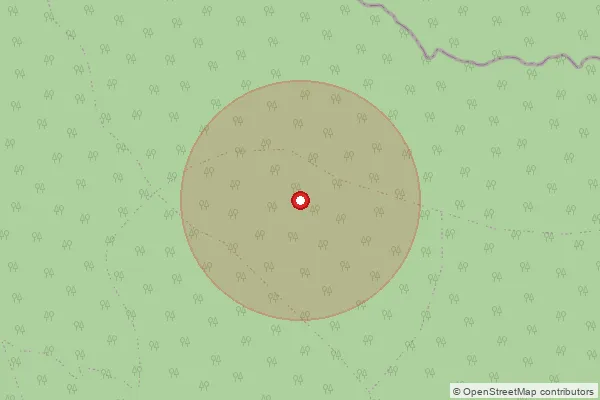 Map showing approximate area covered by Pincode 284419 — Pali Pahari Bo, Jhansi