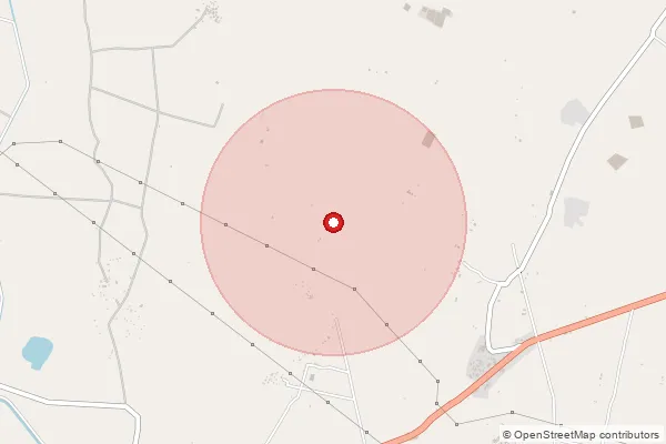 Map showing approximate area covered by Pincode 284501 — Rajghat Dam Project So, Lalitpur