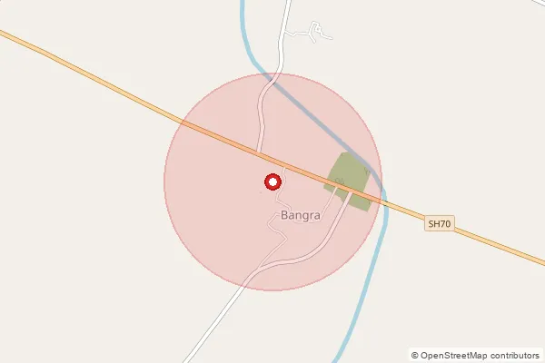 Map showing approximate area covered by Pincode 285121 — Garherna Bo, Jalaun