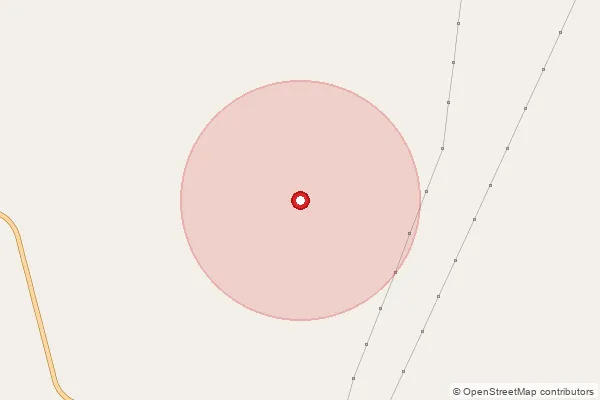 Map showing approximate area covered by Pincode 285124 — Bilond Bo, Jalaun