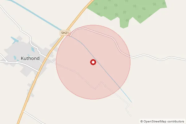 Map showing approximate area covered by Pincode 285125 — Gora Rathor Bo, Jalaun