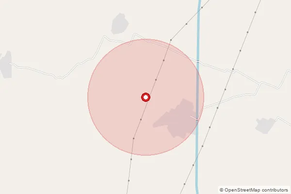 Map showing approximate area covered by Pincode 285126 — Dhamna Bo, Jalaun