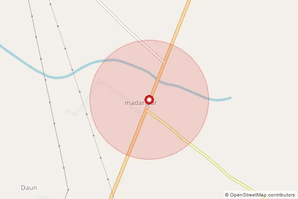 Map showing approximate area covered by Pincode 285130 — Abhedepur Bo, Jalaun