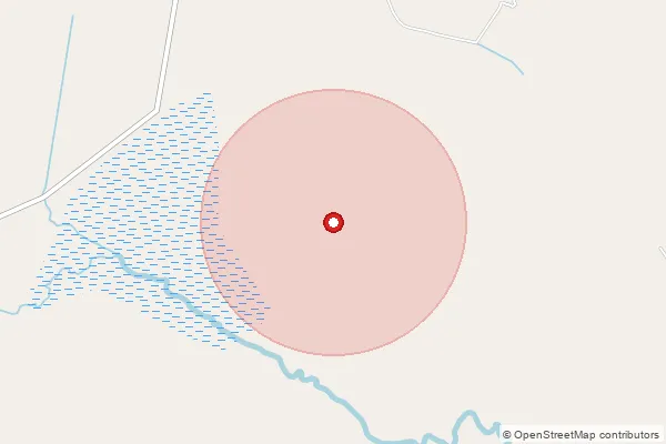 Map showing approximate area covered by Pincode 285203 — Babina Bo, Jalaun