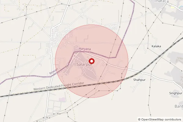 Map showing approximate area covered by Pincode 301018 — Sheetal B.O, Alwar