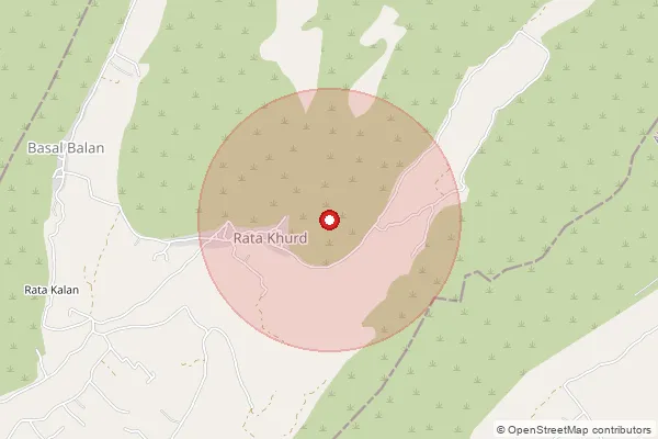 Map showing approximate area covered by Pincode 301023 — Rata Khurd B.O, Alwar
