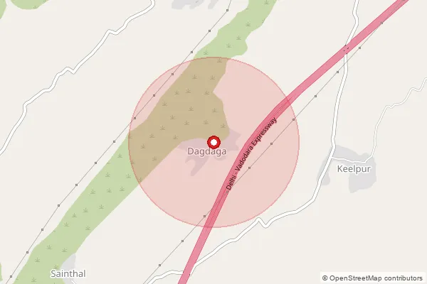 Map showing approximate area covered by Pincode 301409 — Karanpura B.O, Alwar