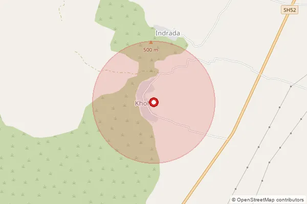 Map showing approximate area covered by Pincode 301713 — Khohrana B.O, Alwar