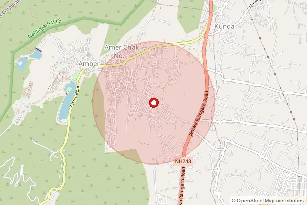 Map showing approximate area covered by Pincode 302028 — Nangal Soosawatan B.O, Jaipur