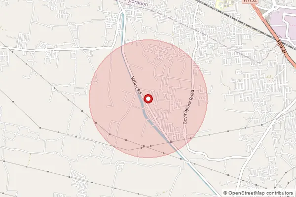 Map showing approximate area covered by Pincode 302033 — Pratap Nagar Housing Board S.O, Jaipur
