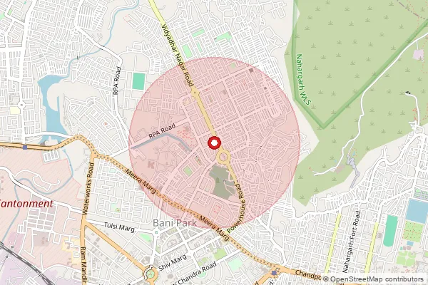 Map showing approximate area covered by Pincode 302041 — Dhankya B.O, Jaipur