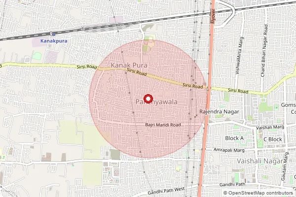 Map showing approximate area covered by Pincode 303104 — Manoharpur So Jaipur, Jaipur