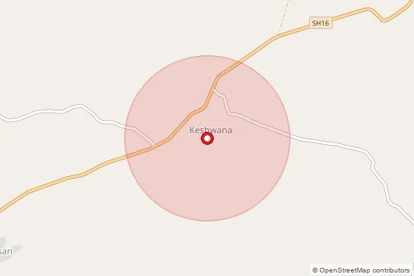 Map showing approximate area covered by Pincode 303108 — Gonera Bo, Jaipur