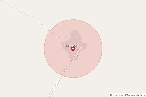 Map showing approximate area covered by Pincode 303504 — Binori Bo, Dausa