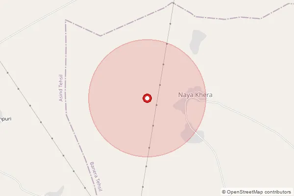 Map showing approximate area covered by Pincode 303908 — Kotkhawada So, Jaipur