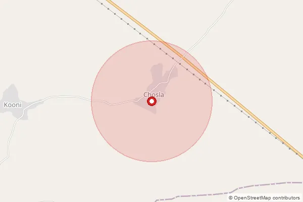 Map showing approximate area covered by Pincode 304504 — Bheepur B.O, Tonk
