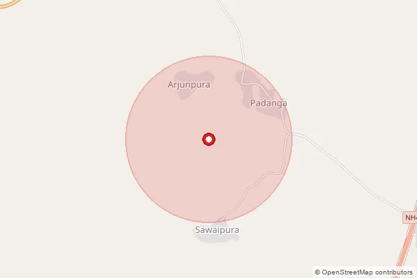 Map showing approximate area covered by Pincode 305002 — Ie Makhu Pura Ajmer S.O, Ajmer