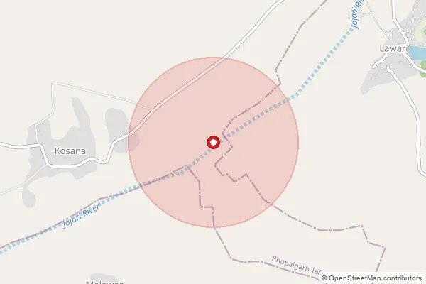 Map showing approximate area covered by Pincode 305007 — Gc Road Ajmer S.O, Ajmer