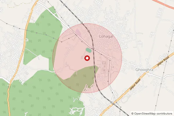 Map showing approximate area covered by Pincode 305009 — Mds University Ajmer S.O, Ajmer