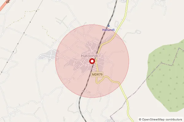 Map showing approximate area covered by Pincode 305012 — Mss Hatundi S.O, Ajmer