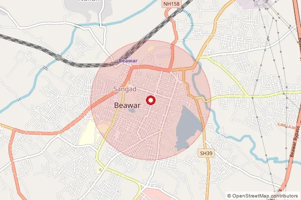 Map showing approximate area covered by Pincode 305201 — Govind Garh S.O, Ajmer