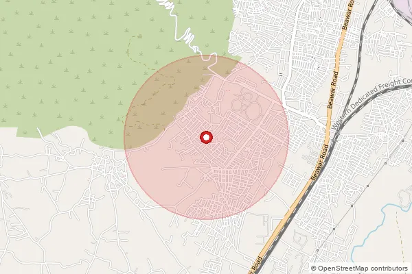 Map showing approximate area covered by Pincode 305629 — Gudha Khurd B.O, Ajmer