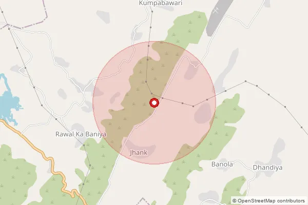 Map showing approximate area covered by Pincode 305901 — Beawar (Raj) H.O, Ajmer
