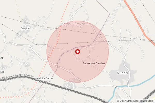 Map showing approximate area covered by Pincode 305924 — Todgarh S.O, Ajmer