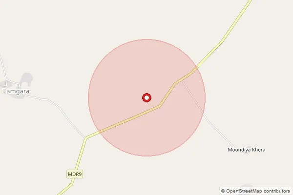 Map showing approximate area covered by Pincode 305926 — Bamanheda B.O, Ajmer