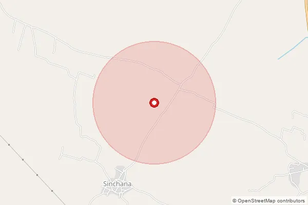 Map showing approximate area covered by Pincode 306023 — Chokariya B.O, Pali