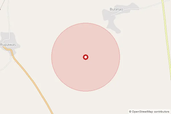 Map showing approximate area covered by Pincode 306104 — Chopra B.O, Pali