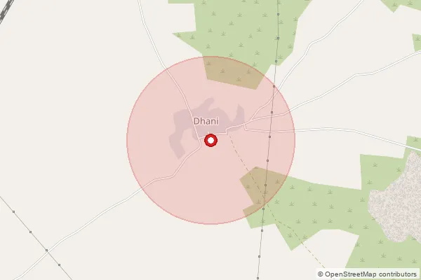 Map showing approximate area covered by Pincode 306116 — Falna Village B.O, Pali