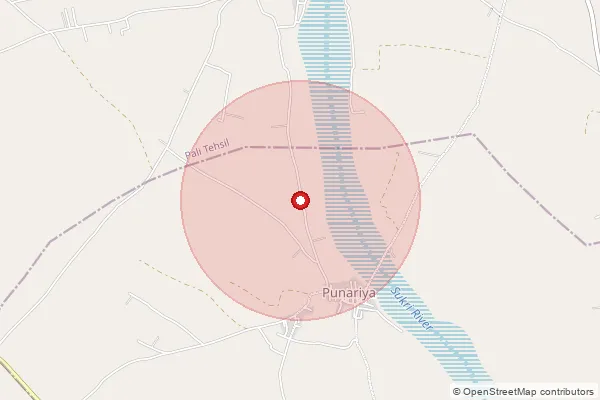 Map showing approximate area covered by Pincode 306422 — Dhola B.O, Pali