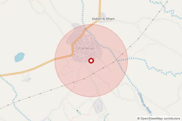 Map showing approximate area covered by Pincode 306704 — Ghanerao S.O, Pali