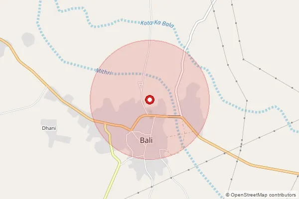 Map showing approximate area covered by Pincode 306705 — Mundara S.O, Pali