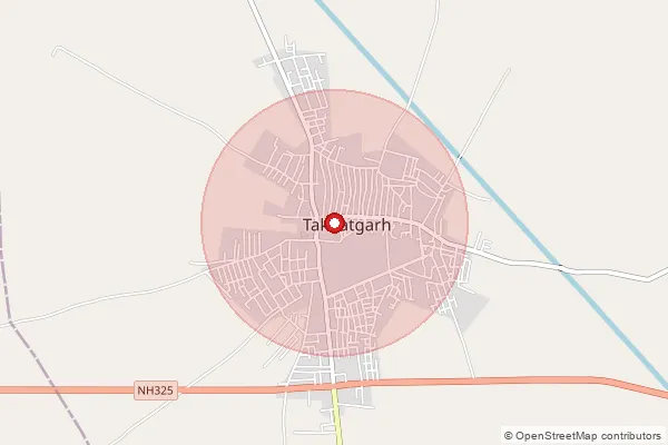 Map showing approximate area covered by Pincode 306912 — Balana B.O, Pali