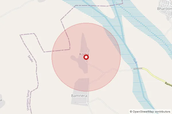 Map showing approximate area covered by Pincode 307028 — Jogapura B.O, Sirohi