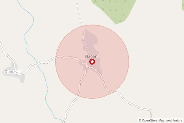 Map showing approximate area covered by Pincode 307511 — Dak B.O, Sirohi