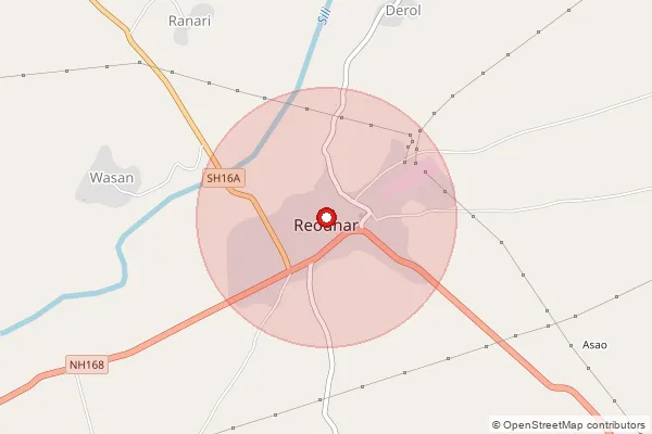 Map showing approximate area covered by Pincode 307514 — Bhatana B.O, Sirohi