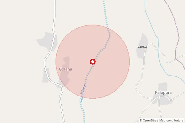 Map showing approximate area covered by Pincode 307515 — Rajikawas B.O, Jalore