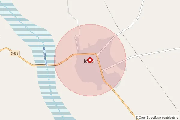 Map showing approximate area covered by Pincode 307801 — Deldar B.O., Sirohi